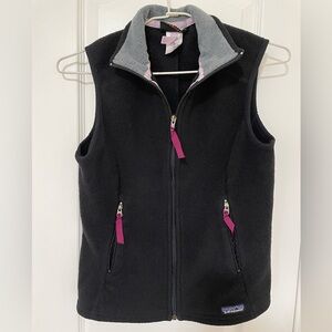 Patagonia Synchilla Black Fleece Zip Up Vest